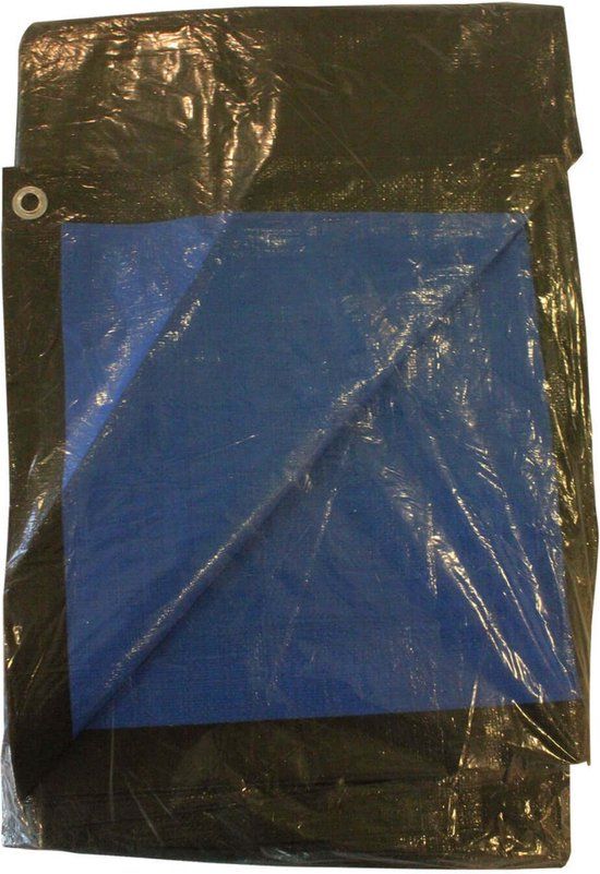 Merkloos Afdekzeil PE 4x6 meter 150 gr/m² - groen/blauw
