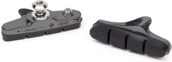 Elvedes Race remblokken 55mm - aluminium cartridge - geschikt voor Shimano velgremmen - per paar - Zilver