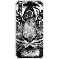 P20 Lite Tigre blanc et noir bedrukt siliconen hoesje