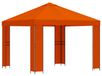 vidaXL Prieel 3 x 3 m Oranje Polyester en Staal 190 g/m²