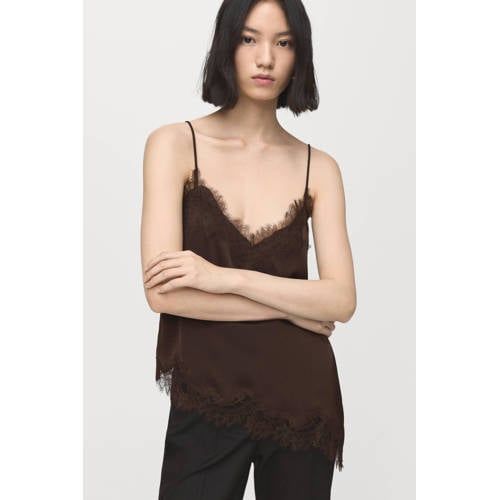 Mango Top 'Tity' Chocoladebruin