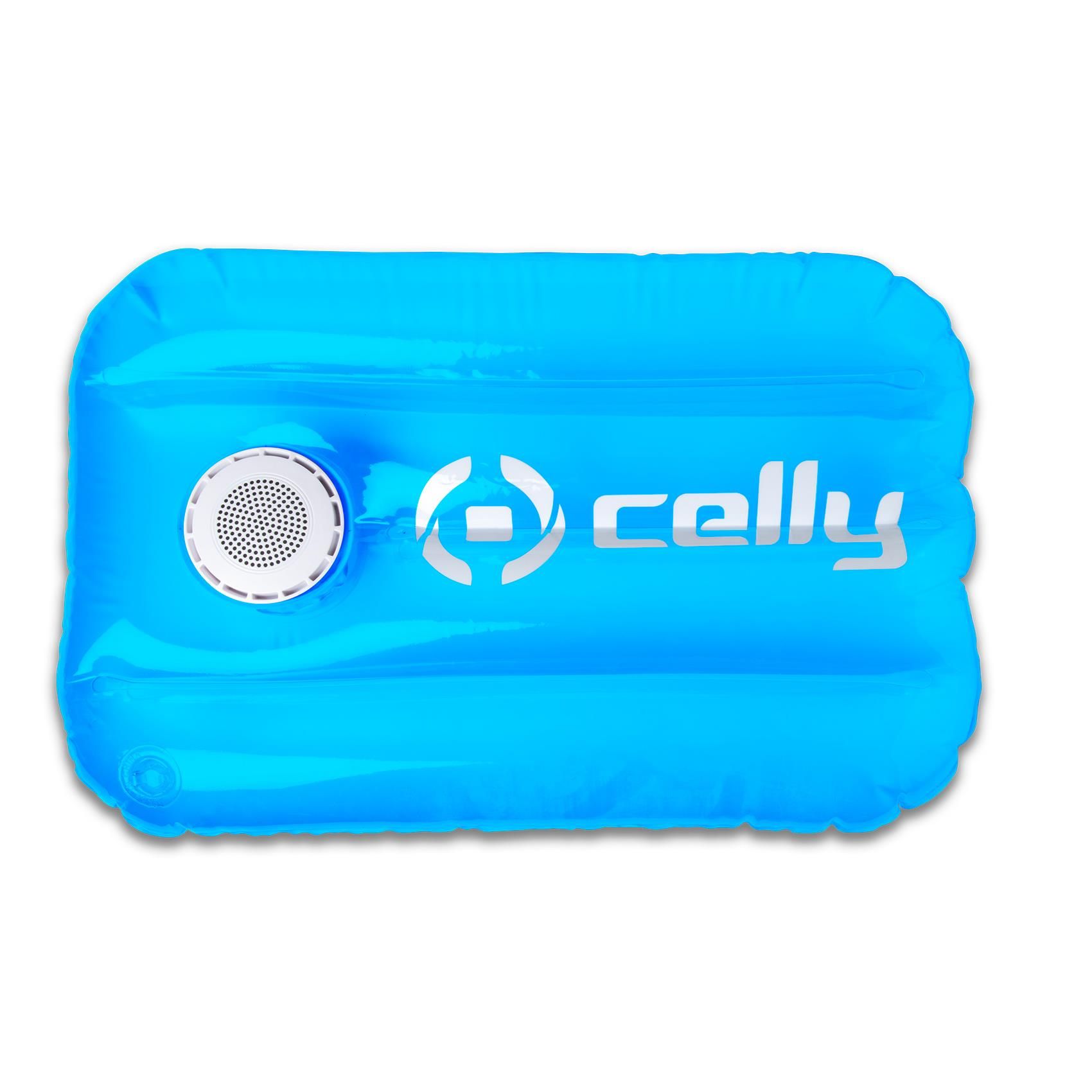 Celly Poolpillow - Draagbare Bluetooth Speaker - Waterdicht - Blauw/Wit