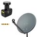 PremiumX Satellitenanlage: 60 cm Satellitenschüssel, Aluminium, Twin LNB, 4x F-Anschluss