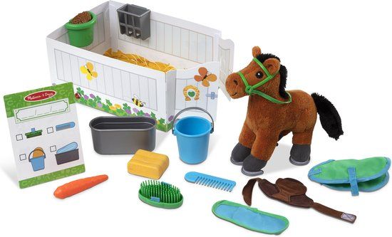 Melissa & Doug Feed & Groom Paardenverzorgingsspeelset (23 stuks)