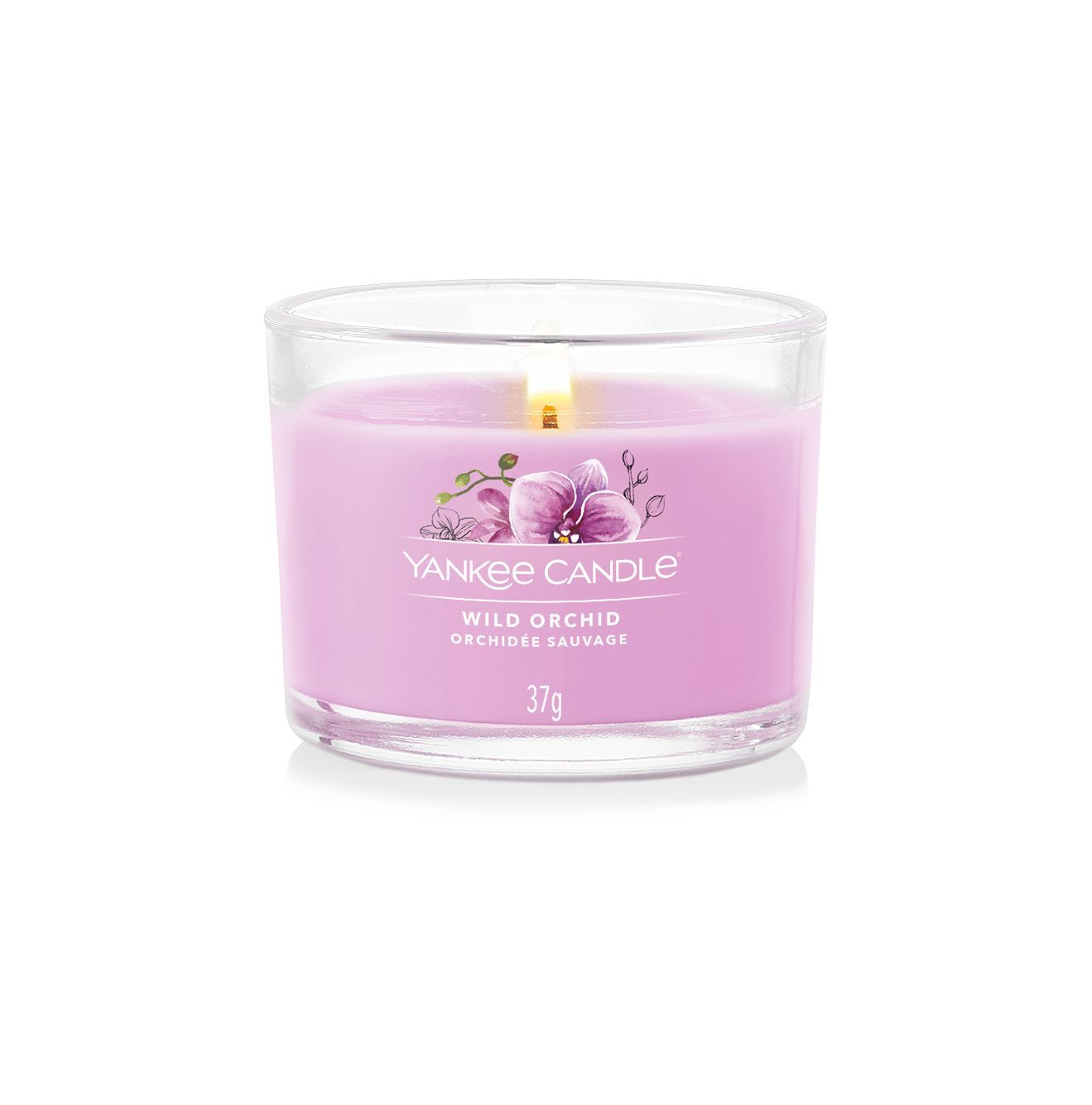 Yankee Candle Wild Orchid Geurkaars - Rond - Paars - 1 stuk