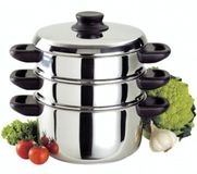 Baumalu 342640 Combinatie Stoom 3 Roestvrij Stalen Lichaam Diameter: 20 cm, Zilver