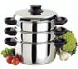 Baumalu 342640 Combinatie Stoom 3 Roestvrij Stalen Lichaam Diameter: 20 cm, Zilver