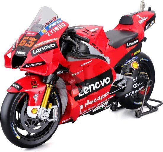 Maisto, miniatuurauto van de Ducati Desmosedici Lenovo Miniatuur 1/6, Rood