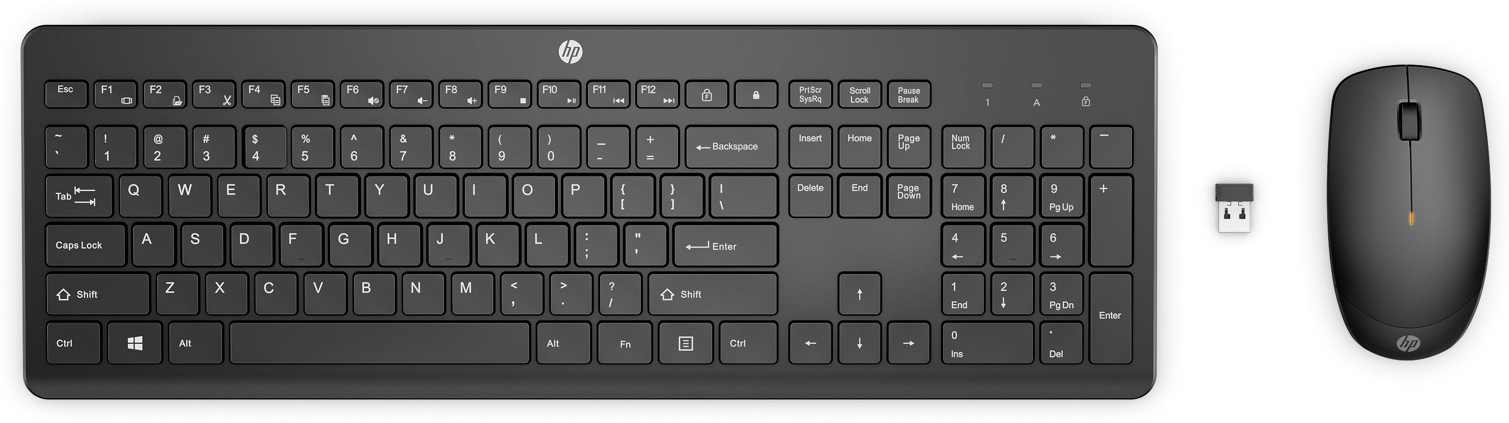 HP 235 Wireless Mouse and Keyboard Combo - QWERTY - Zwart
