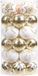 Unyqoos® 30 Stück Christbaumkugeln - 60mm Gold & Weiß Kunststoff