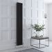 Hudson Reed Windsor Radiateur Vertical Noir 3 Rangs 180 x 29 cm Chauffage Central Design Rétro