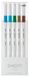 Uni Emott No.4 markeerstift 5 stuk(s) Blauw, Bruin, Goud, Groen, Turkoois