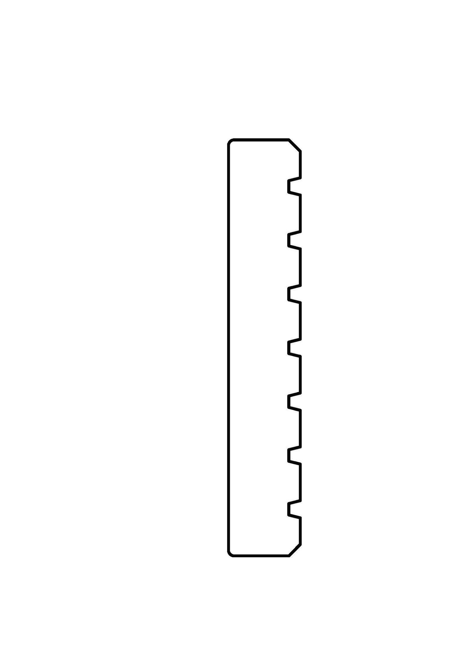 Tuindeco Bangkirai vlonderplank gedroogd 2,5x14,5x490 cm geschaafd 7 groeven 1 zijde glad