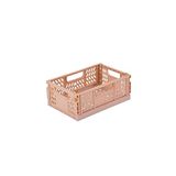 Homéa Opvouwbare en stapelbare kist, maat S (21 x 14,5 x 8 cm), kleur: granietroze