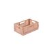 Homéa Opvouwbare en stapelbare kist, maat S (21 x 14,5 x 8 cm), kleur: granietroze
