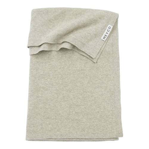 Meyco Meyco baby ledikantdeken Knit Basic 100x150 cm Sand Melange