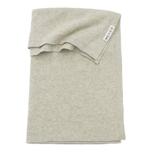 Meyco baby ledikantdeken Knit Basic 100x150 cm Sand Melange