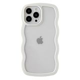 Caseative Schattig krullend golfframe vorm schokbestendig zacht compatibel met iPhone hoesje (wit, iPhone 13 Pro Max)