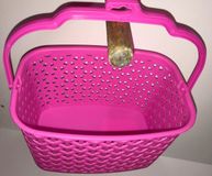 Gerimport Wasknijpermandje kunststof roze