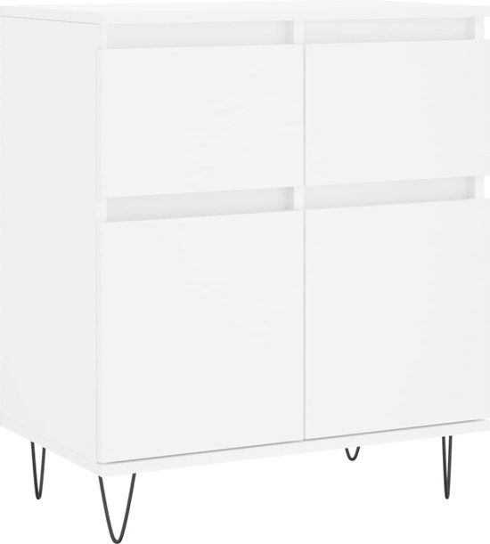 VidaXL Dressoir 60x35x70 cm bewerkt hout wit