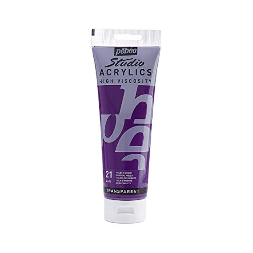 PEBEO Studio Acrylverf Hoge Viscositeit, Fijn Acryl, 250 ml - Oriental Violet