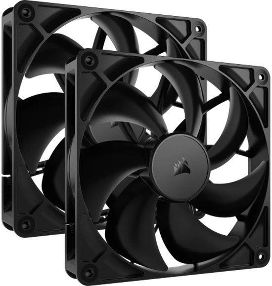 Corsair RS140 140mm PWM Fan - Daisy-Chain - Low Noise - Magnetic Levitation - Dual Pack - Black