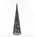 Anna's Collection LED kegel kerstboom lamp - zwart - 16 x 60 cm - piramide - timer