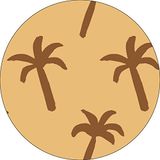 Bonateks Ronde digitaal bedrukte muismat, antislip onderkant, voor kantoor en thuis, diameter: 22 cm