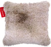 Auronic Coussin chauffant - Teddy - 45x45 - Sans fil - Rechargeable - Coussin électrique - Infrarouge - Taupe