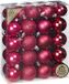 Inge-glas Inge Christmas kerstballen - 44 stuks - bessen roze - kunststof - mix