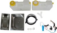230V Mini-cuisine, présentoir, kit, évier, dimensions : 325x265x100, 325x176x100, double évier