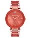 Anne Klein Originele Diamond Dial Ceramic armband Femme, Montre Rouge/Or Rose
