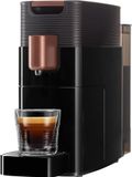 Cafetière réservoir 0,8 litre, 19 bar, noir avec accents cuivre
