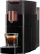 Cafetière réservoir 0,8 litre, 19 bar, noir avec accents cuivre