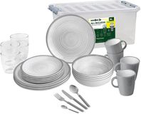 Brunner Bellagio All Inclusive Melamine Servies Set (36 Delig) - GrijsWit
