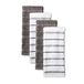 KitchenAid Albany Keukenhanddoekenset 4-pack 40,6 cm x 66 cm, antracietgrijs/wit