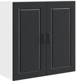 vidaXL Wandkast PORTO Zwart 80 x 31 x 80 cm Bewerkt Hout