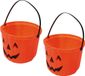 Merkloos / Sans marque Fiestas Guirca, S.L. Trick or Treat Snoep Emmer - Pompoen - Oranje - 2 Stuks