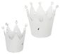 Set de 2 pots décoratifs en métal en forme de couronne pour fleurs