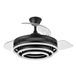 Eden pulse Ventilator, zwart, leer, 3 vleugels, 26 W, 2950 lm, geïntegreerde led, 3 temperaturen, afstandsbediening, 31,5/46,7 x 132 x 132 cm