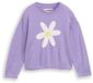 Tom Tailor - Gebreide trui met bloemenmotief - Maat 116/122 - sweet purple