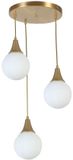 Merkloos Asir - Kroonluchter - Wit en Goud - 30 x 30 x 70 cm