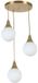 Merkloos Asir - Kroonluchter - Wit en Goud - 30 x 30 x 70 cm