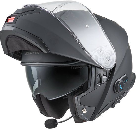 Bogotto H272 Bluetooth Klaphelm - Systeemhelm - ECE 22.06 - Zwart Mat - XL (61/62 cm)
