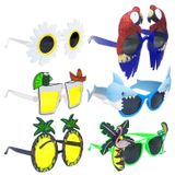 Ensemble de 6 lunettes de soleil festives sur le thème tropical