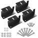Set van 4 montages pour panneaux solaires, profil Z en aluminium, montage fixe pour panneaux solaires PV. Support de montage pour panneaux solaires sur camping-cars, pour montage mural ou de toit (noir)