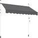 Yaheetech Parasol à pince Gris foncé - Extensible manuellement - 250 x 120 cm - Hauteur 210-300 cm