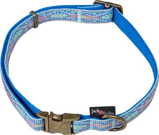 Jack And Vanilla Ibiza Halsband - Azuur - XL - Nylon - Hond