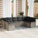 Maison Exclusive - Set de deux bancs de jardin avec coussins, polyrotin gris clair