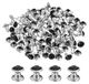 Icecat 60 jeux de rivets ornés de strass, 6 mm, pour cuir, travaux manuels, vêtements, sacs, couleur noire